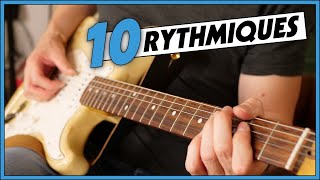 10 rythmiques BLUES  Tuto guitare [upl. by Eenhat]