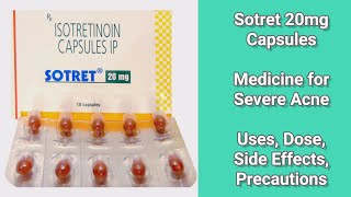 Sotret 20mg Capsules  Medicine for Acne  Uses Dose Side Effects Precautions  MedPharma 24x7 [upl. by Ahsinac635]