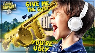 ANGRY NOOB BEGS FOR “MIDAS DRUM GUN” IN FORTNITE ProPepper Fortnite Trolling [upl. by Nollek307]