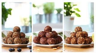 Healthy NoBake Energy Bites  3 Delicious Ways [upl. by Selassie801]