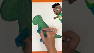 Easy Acrylic Dinosaur Painting🎨 CoComelon Crafts shorts cocomelon [upl. by Mueller]