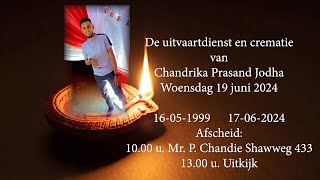 De uitvaartdienst en crematie van Chandrika Prasand Jodha Woensdag 19 juni 2024 [upl. by Aneerak]