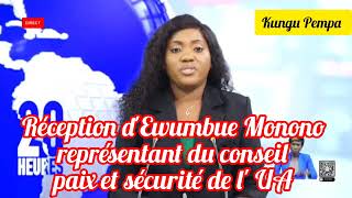 Présidence Le président OliguiNguema a reçu Moussa Facky et le conseil paix et sécurité de lUA [upl. by Anstice]