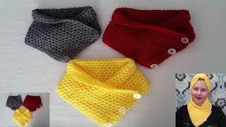 COMO TEJER CUELLO BUFANDA A CROCHET 🧶🧣 [upl. by Caspar]