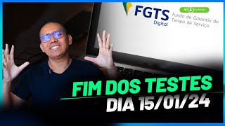 FGTS Digital Fim dos testes dia 150124 [upl. by Lilah932]