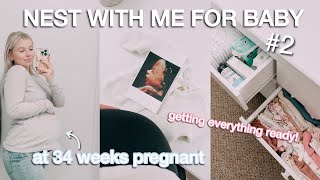 NEST WITH ME Setting Up Nursery Getting Organized and Baby Prep [upl. by Amor]