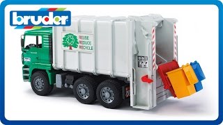 Bruder Toys MAN TGA Rear Loading Garbage Truck 02764 [upl. by Dinnage979]