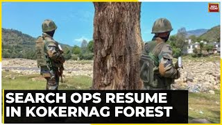 Anantnag Encounter Search Operations Resume In Kokernag Forest 3 Blasts Heard From Encounter Spot [upl. by Aleahpar719]