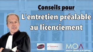 Comment préparer lentretien préalable au licenciement [upl. by Netsrek]