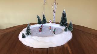 Dept 56 Village Animated Skating Pond Ice Skate 1995 Christmas Winterland [upl. by Penrose]