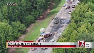 5 people killed due to crash on I95 near Kenly NCSHP [upl. by Ennyroc]