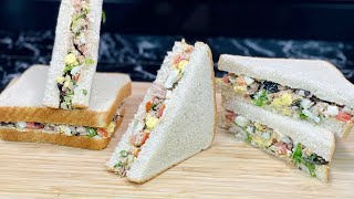 LA RECETTE DES SANDWICH EXPRESS THON OEUF CRUDITÉS 🥪 Un délice [upl. by Ellimaj469]