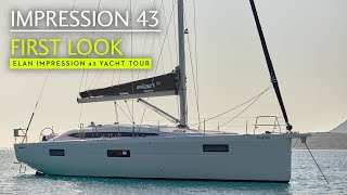 Making an impression a tour through Elans new voluminous Impression 43 cruising yacht [upl. by Dreddy]