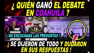 MIRA LO QUE SUCEDIÓ EN EL DEBATE POR LA GUBERNATURA DE COAHUILA GUADIANA NO ESCUCHABA LAS PREGUNTAS [upl. by Attenal]