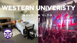 WESTERN UNIVERSITY movein vlog  oweek ontario hall  2021 [upl. by Mareld]