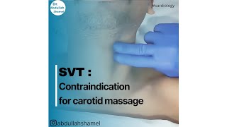 absolute Contraindication for carotid sinus massage  in SVT  supra ventricular tachycardia [upl. by Shirlee]