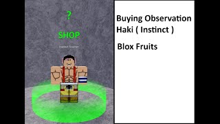 Buying  Learning Observation Haki  Blox Fruits [upl. by Novak]