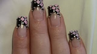 Rosa Glitter Strass Party Nail Art Design Tutorial  Nageldesign selber machen  Nägel lackieren [upl. by Agee]