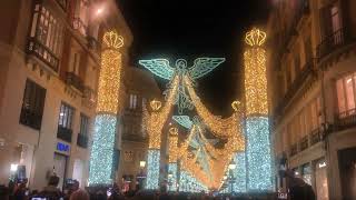 Málaga Spain Christmas Lights 2023 [upl. by Ecnar237]