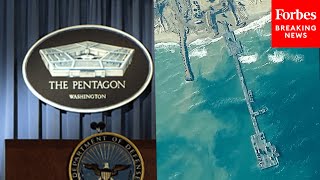 Pentagon Details Progress On Gaza Aid Pier We Tentatively Intent To ReAnchor Next Week [upl. by Notfol]