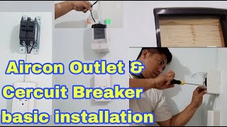 How to install aircon outlet with safety breaker [upl. by Aynod]