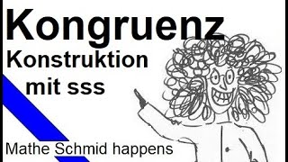 Konstruktion eines Dreiecks mit drei gegebenen Seiten sss  Mathematik vom Mathe Schmid [upl. by Forester749]