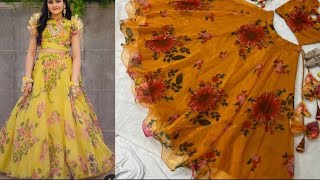 ORGANZA LEHENGA CUTTING And STITCHING  Full Gher Umbrella Lehenga Cutting and Stitching [upl. by Ellered241]