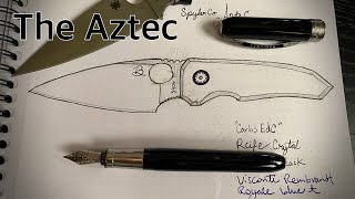 DESIGNING a knife quotThe Aztecquot second sketch [upl. by Bernetta611]