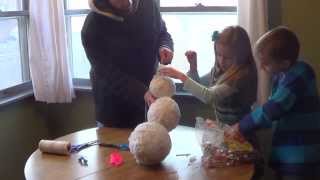 Frozen Pinata  How to Make a Snowman Piñata  Minnesota Cold Part 12 [upl. by Eita]