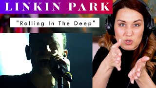 Chester Bennington singing Adele quotRolling In The Deepquot Vocal ANALYSIS [upl. by Boardman946]