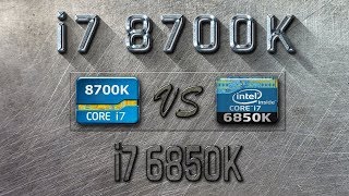 i7 8700K vs i7 6850K Benchmarks  Gaming Tests Review amp Comparison [upl. by Ettezil]