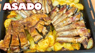 Cómo hacer CORDERO ASADO con PATATAS al HORNO ELECTRICO  Ternasco asado ✅ [upl. by Neelloc148]