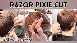 Razor Pixie Cut  TUTORIAL  SARAHBH [upl. by Lebasiram]