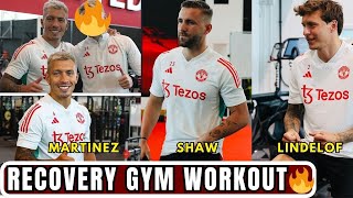 Martinez Luke Shaw And Lindelof Joins Recovery Training Injury News Update [upl. by Eelrehpotsirhc260]