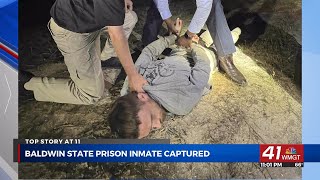 UPDATE Escaped Baldwin State Prison inmate in custody [upl. by Bonaparte]