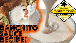 CPK RANCHITO SAUCE Recipe California Pizza Kitchen Spicy Ranch Sauce Recipe from their Cookbook [upl. by Duomham]