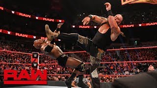 Braun Strowman dismantles Bobby Lashley and Lio Rush Raw Feb 25 2019 [upl. by Enomad]