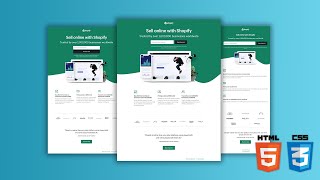 LBW EP1  Shopify Free Trial Landing Page Cloned  Fully Responsive  HTML and CSS [upl. by Yesor]