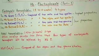 Hb Electrophoresis part 1 an easy way to understand in hindi and urdu [upl. by Ruby]