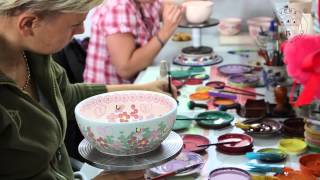 POLISH POTTERY  video from VENA Factory  How Polish Pottery is Made  from Blue Rose Pottery [upl. by Itsyrc246]