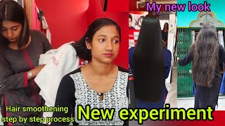 LOreal hair smoothing  my hair transformation  wating for my New look 🤩 step by step process [upl. by Annoya]