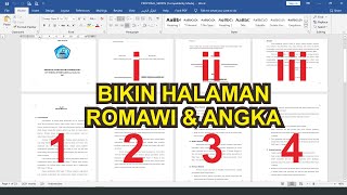 CARA MEMBUAT HALAMAN ROMAWI DAN ANGKA DALAM SATU FILE MS WORD [upl. by Leeban104]