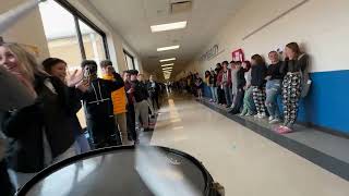 Central Crossing HS Drumline Clap out Snare cam [upl. by Einnel]