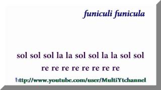 Funiculi funicula with accompaniment  Flauta dulce notas  Partitura  Recorder  Score [upl. by Lexi]