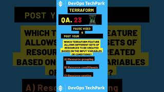 Terraform Q 23 Which Terraform Feature Allows Conditional Resource Creation [upl. by Ynnej]