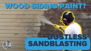 Dustless blasting to strip paint off a wood siding home [upl. by Cronin497]