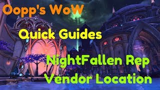 WoW Legion NightFallen Rep Vendor location [upl. by Inasah]