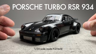 Building Tamiya 124 PORSCHE 934【ASMR】Scale Model Assembly Sound [upl. by Repsag372]