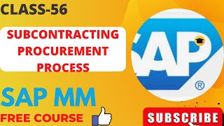 SUBCONTRACTING PROCESS IN SAP MMSAP MM FREE COURSEफ्री मै सीखे सैपCLASS56BOMCS01 [upl. by Siddon]