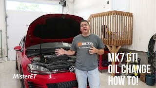 MK7 GTI Oil Change DIY How To [upl. by Norehs106]